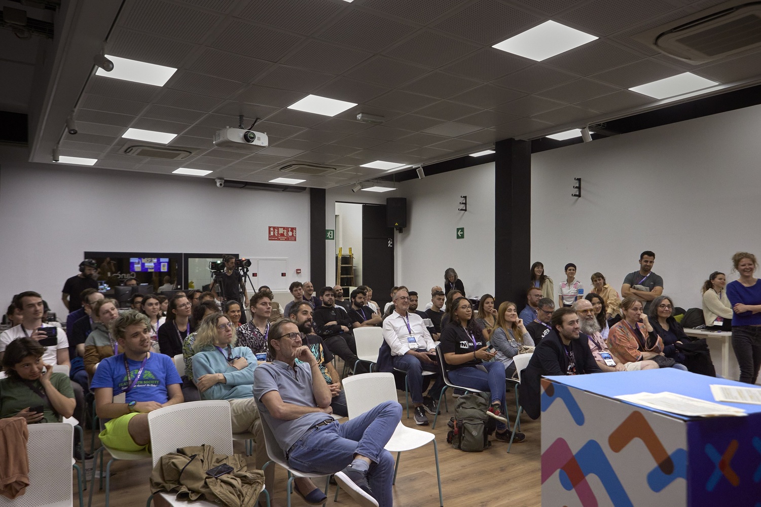 Audience during the presentations of the video games